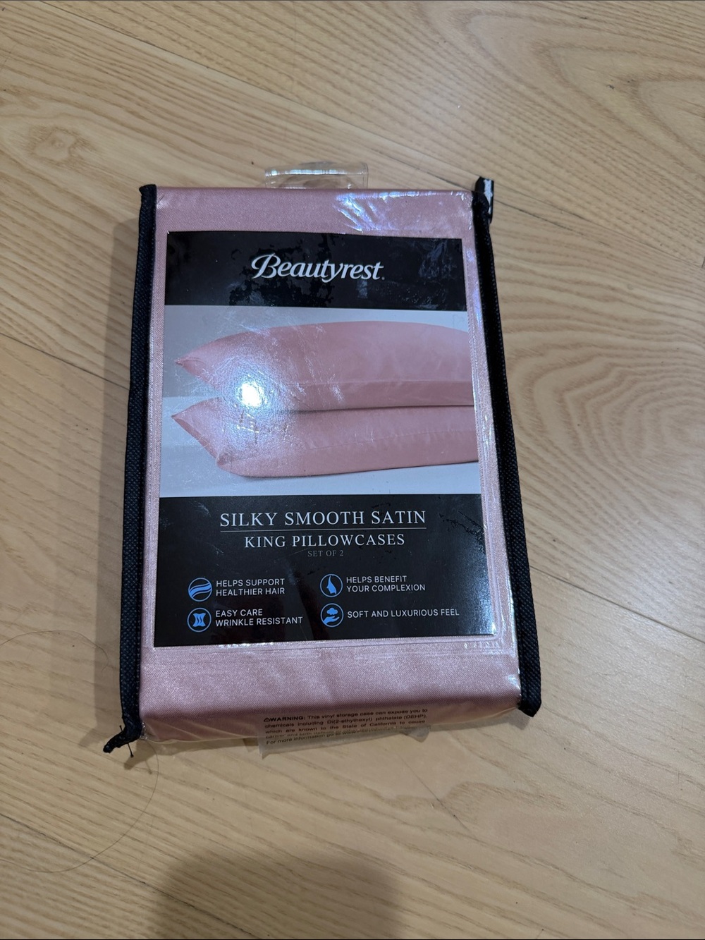 Beautyrest Silky Smooth Satin King Pillowcases - Pink (Set of 2)